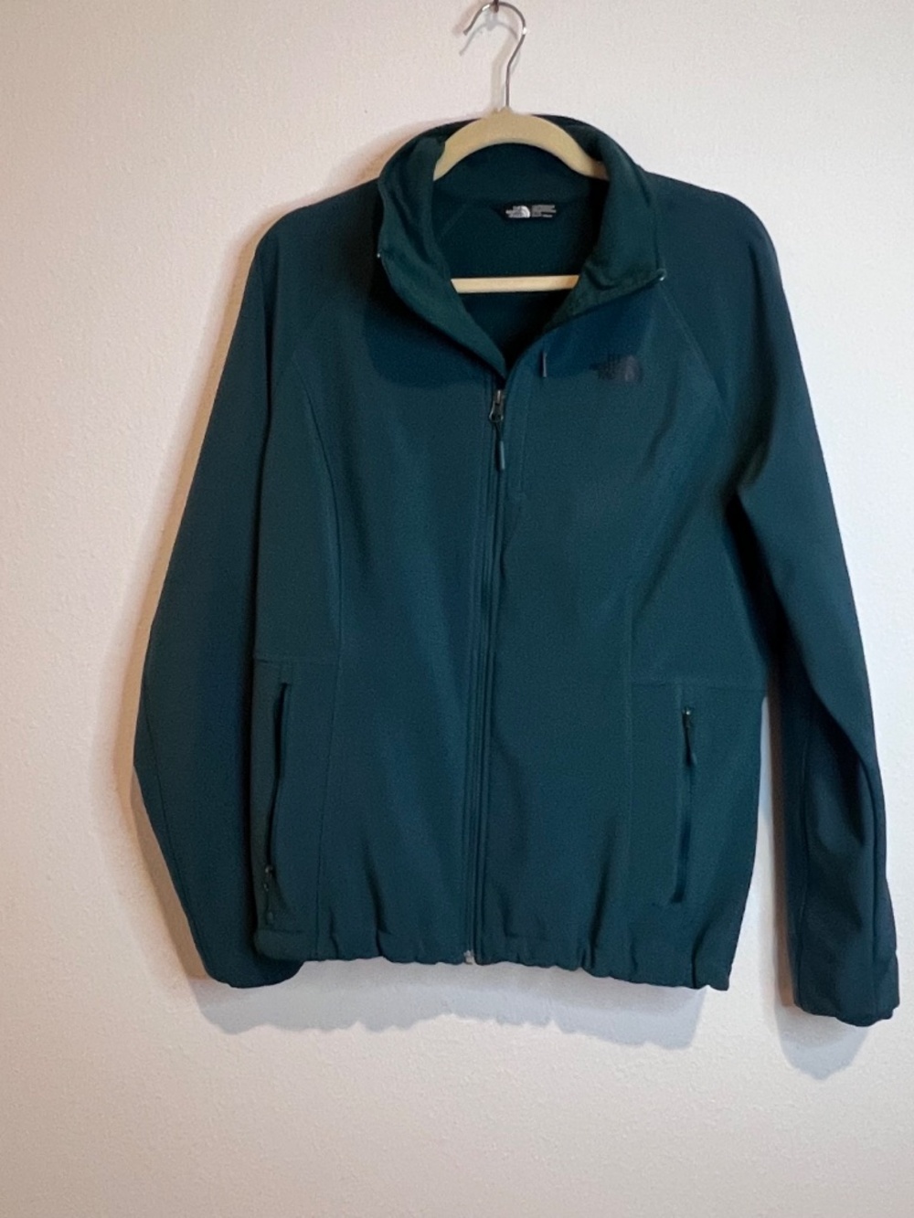The North Face Apex Soft Shell Jacket Women's XL Green Fleece Lined Full Zip - Picture 4 of 16